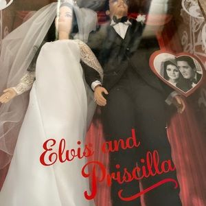 Elvis Presley and wife dolls